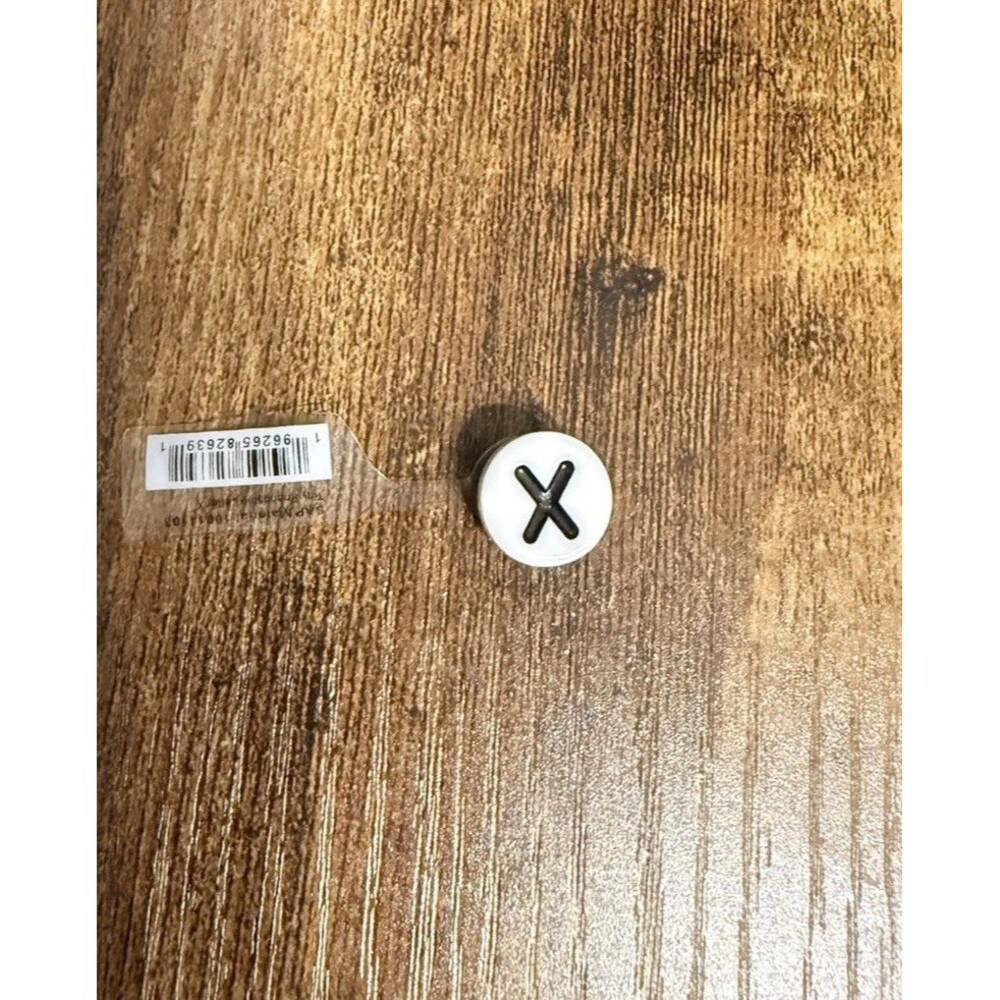 White Croc Charm Letter X